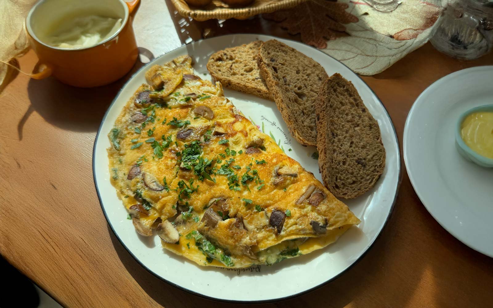 Mushroom & Parmesan Omelette
